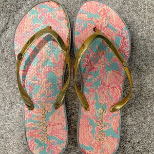 Lilly Pulitzer Flip Flops - Size 7/8 (Used)
